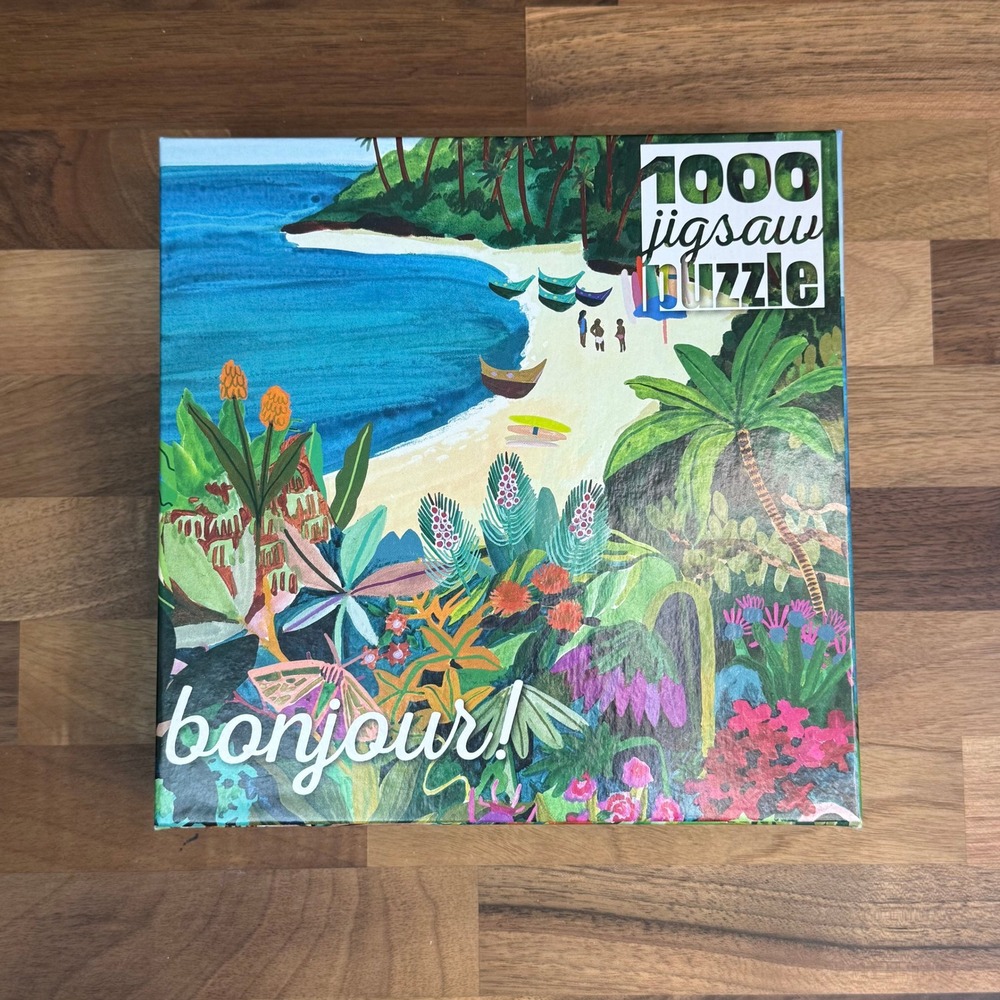 Buffalo Games Bonjour Beach Butterfly 1000 Piece Jigsaw Puzzle Tropical Coastal